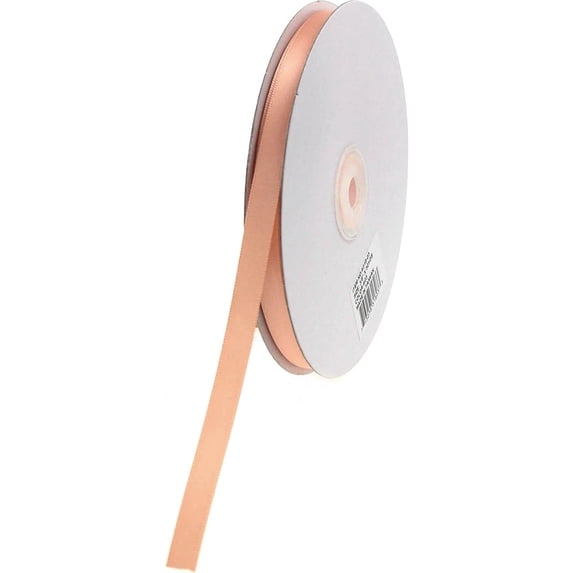 Double Face Satin Ribbon, 1/4-Inch, 50-Yard, Peach