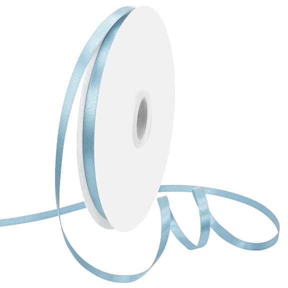 GTYBOVA Double Face Satin Ribbon 1/4 inch X 100 Yards ,Lt.Blue Ribbon for Gift Wrapping Very Suitable for Weddings Party Hair Bow Invitation Decorations and More