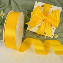 Double Face Satin Ribbon 1.5 inch X 100 Yards /roll,Polyester Ribbon for Gift Wrapping Very Suitable for Weddings Party Hair Bow Invitation Decorations and More Yellow