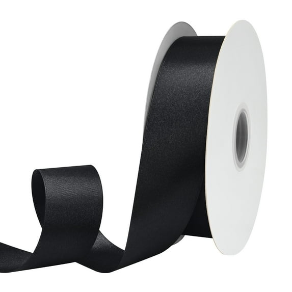 Double Face Satin Ribbon 1.5 inch X 50 Yards /roll,Polyester Ribbon for Gift Wrapping Very Suitable for Weddings Party Hair Bow Invitation Decorations and More Black