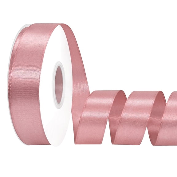 LoomJoyz Double Face Satin Ribbon 1 inch X 50 Yards,Polyester Ribbon for Gift Wrapping Very Suitable for Weddings Party Hair Bow Invitation Decorations and More Beige pink