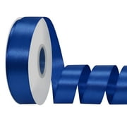 LoomJoyz Double Face Satin Ribbon 1 inch X 50 Yards,Polyester Ribbon for Gift Wrapping Very Suitable for Weddings Party Hair Bow Invitation Decorations and More Navy blue