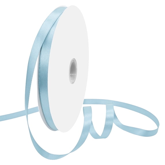 Double Face Satin Ribbon 3/8 inch X 100 Yards /roll,Polyester Ribbon for Gift Wrapping Very Suitable for Weddings Party Hair Bow Invitation Decorations and More Ltblue
