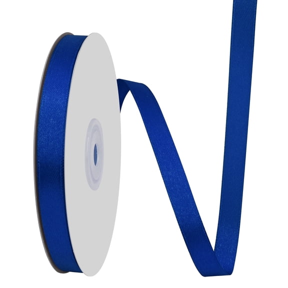 Double Face Satin Ribbon 3/8 inch X 50 Yards /roll,Polyester Ribbon for Gift Wrapping Very Suitable for Weddings Party Hair Bow Invitation Decorations and More Navyblue