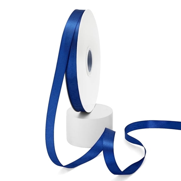 GTYBOVA Double Face Navy Blue Satin Ribbon 5/8 inch X 100 Yards ,Polyester Ribbon for Gift Wrapping Very Suitable for Weddings Party Hair Bow Invitation Decorations and More