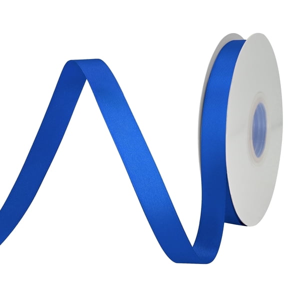 LoomJoyz Double Face Royal Blue Satin Ribbon 5/8 inch X 50 Yards /roll, for Gift Wrapping Very Suitable for Weddings Party Hair Bow Invitation Decorations and More Royal blue