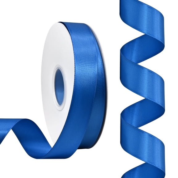 Double Face Satin Ribbon 7/8 inch X 50 Yards Polyester Royalblue Ribbon for Gift Wrapping Very Suitable for Weddings Party Hair Bow Invitation Decorations and More