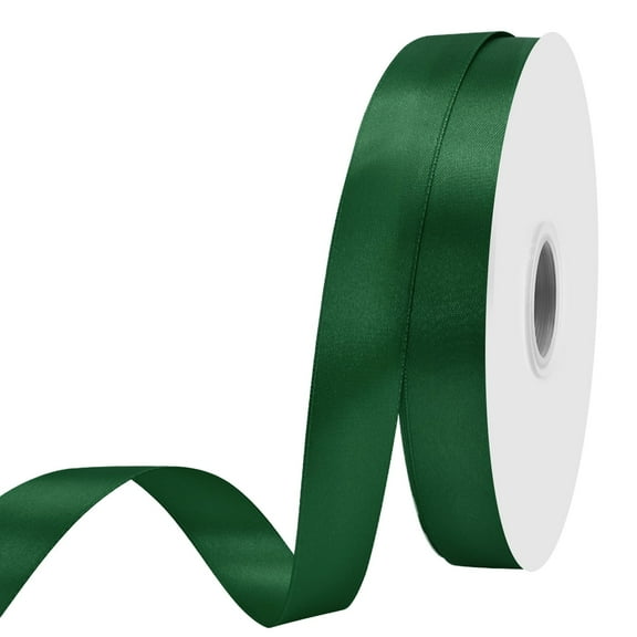 Double Face Satin Ribbon 7/8 inch X 50 Yards /roll,Polyester Ribbon for Gift Wrapping Very Suitable for Weddings Party Hair Bow Invitation Decorations and More Huntergreen