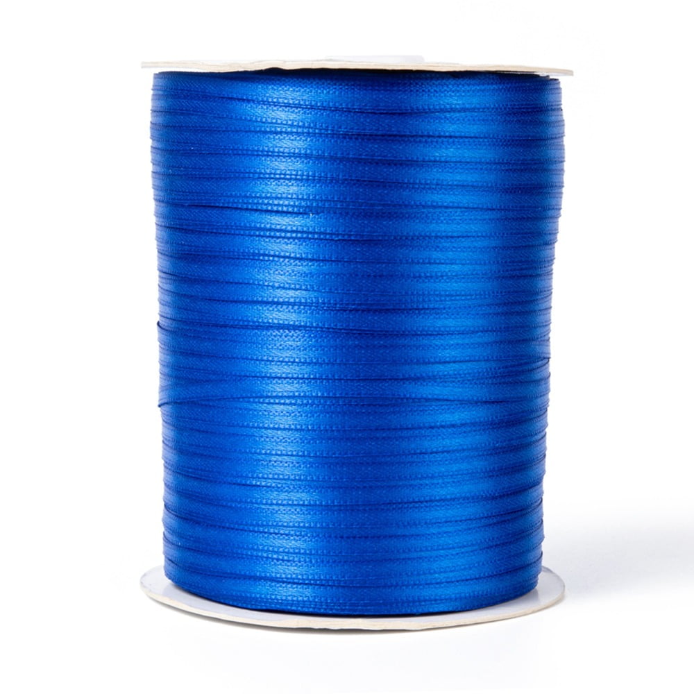 Double Face Satin Ribbon Polyester Ribbon Blue 1/8 inch(3mm) about 880yards/roll(804.672m/roll)