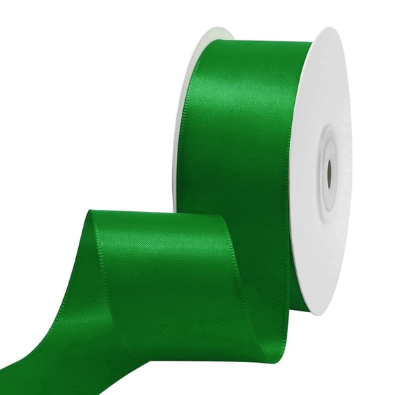 Double Face Satin Ribbon1.5 inch X 50 Yards Ribbon for Gift Wrapping Very Suitable for Weddings Party Hair Bow Invitation Decorations and More Emerald Green