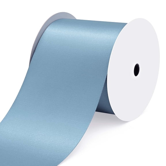 Double Face Satin Ribbon3 inch X 15 Yards Polyester Ribbon for Gift Wrapping Very Suitable for Weddings Party Hair Bow Invitation Decorations and More Dustyblue