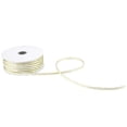 thumbnail image 1 of Double Faced Gold Trim Satin Ribbon, White, 1/8-Inch, 50-Yard, 1 of 3