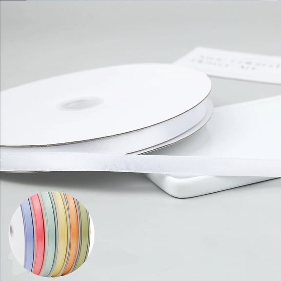 Double Faced Ribbon 0.4 Inch Wide, 100 Yards Fabric Ribbon Roll for Gift Packaging, Wedding Decor, DIY Hair Accessories & Sewing