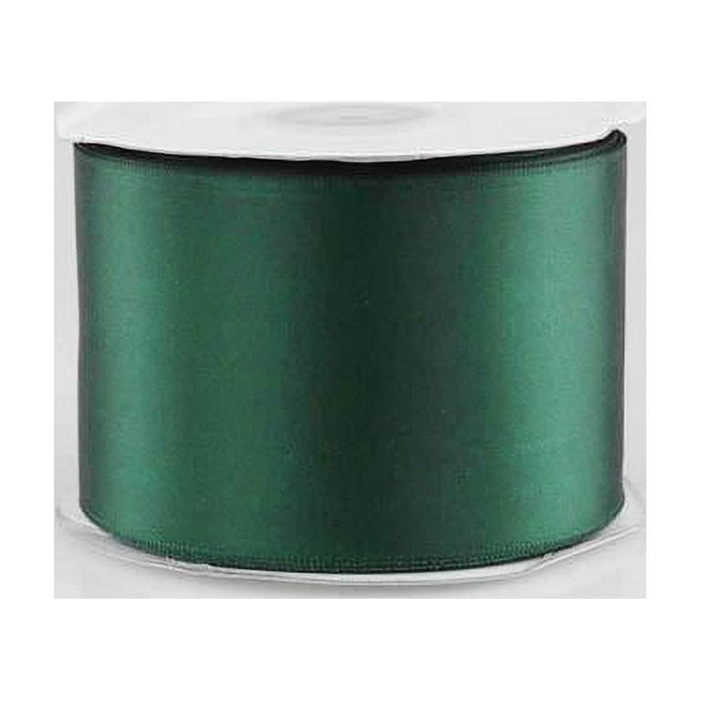 Hunter Emerald Green Single Face Decorative Satin Ribbon 50 Yards 1.5