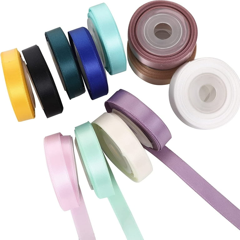 Double Faced Satin Ribbon 3 8 Inch 12 Colors 60 Yard Silk Fabric