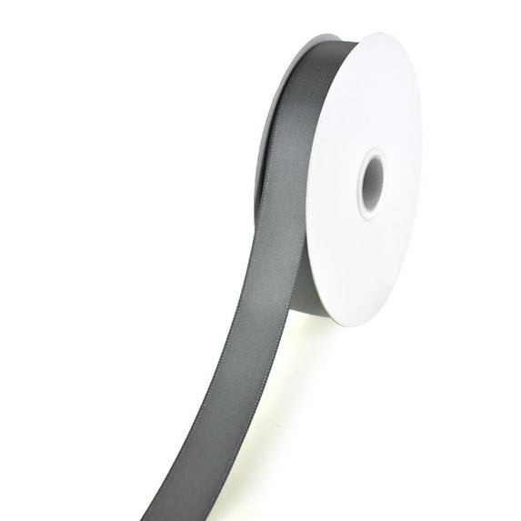 Double Faced Satin Ribbon, 5/8-Inch, 25 Yard, Charcoal