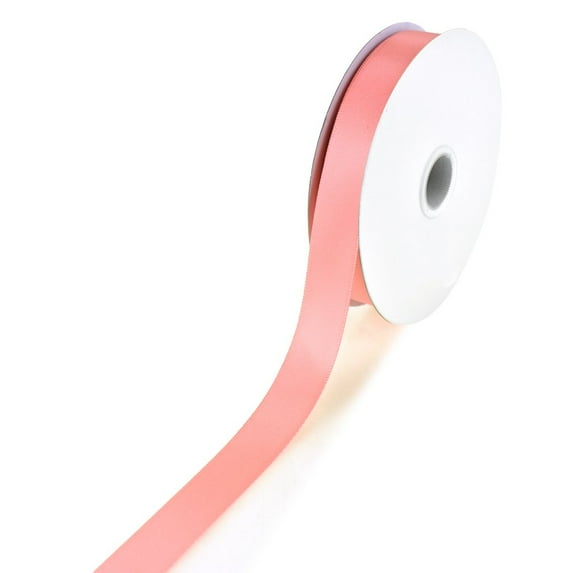 Double Faced Satin Ribbon, 5/8-Inch, 25 Yard, Coral