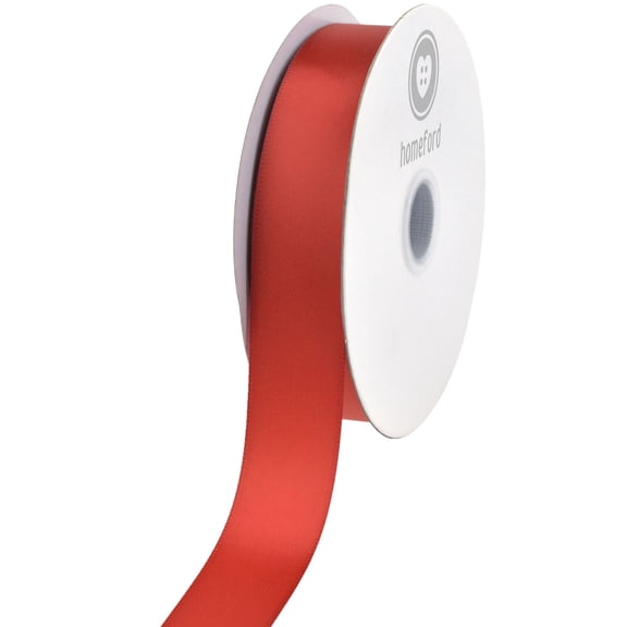 Homeford Double Faced Satin Ribbon, 7/8-inch, 25-yard, Red