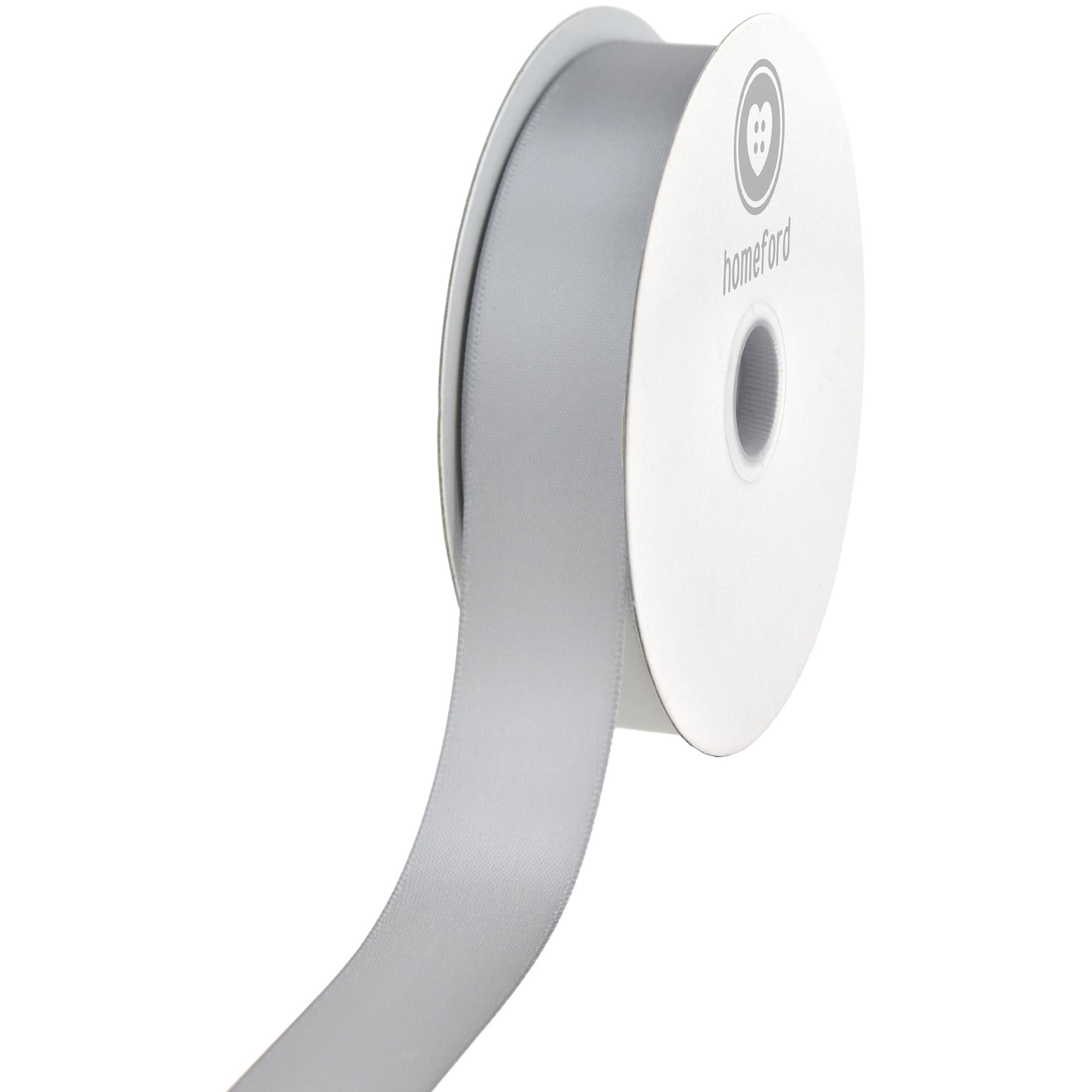 Homeford Double Faced Satin Ribbon, 7/8inch, 25yard, Silver