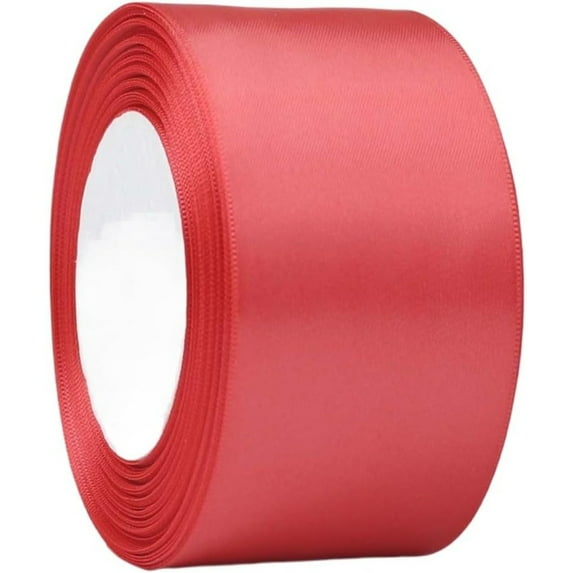 Double Faced Satin Ribbon Double Sided Solid Polyester Ribbon for Gift Wrapping Christmas Decoration