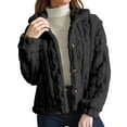 thumbnail image 1 of Double Faced Stand Collar Reversible Short Coat Winter Warm Soft Outerwear Casual Trench Style Jacket for Women, 1 of 9