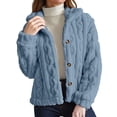 thumbnail image 1 of Double Faced Stand Collar Reversible Short Coat Winter Warm Soft Outerwear Casual Trench Style Jacket for Women, 1 of 9