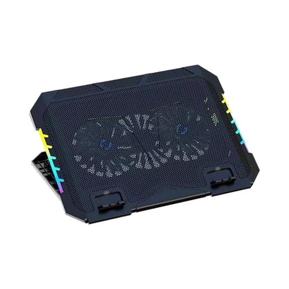Double Fan Laptop Coolers Pad Adjustable Speed Plastic Base For PC Office Gaming