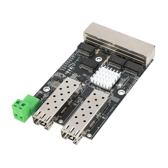Double Fiber Four Copper Port Industrial Networking Switches Module Wide Voltages Input