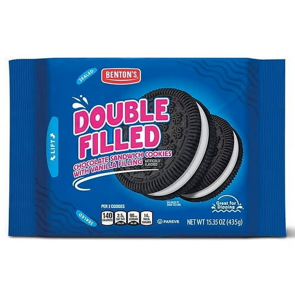 Double Filled Chocolate Sandwich Creme Cookies, 15.35 oz- Pack of 3