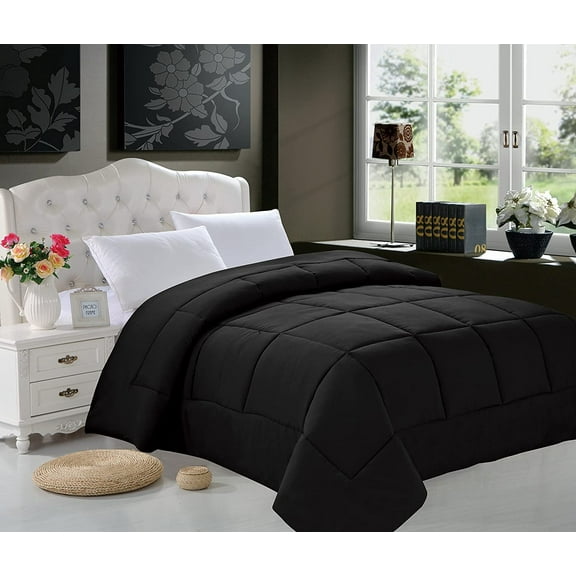 Double-Filled Comforter Soft Twin/Twin XL Black