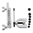 thumbnail image 1 of Double Flaring Pipe Clamp Brake Line Fixture Tubing Tool W/ 7 Sizes Adapters New Silver, 1 of 8