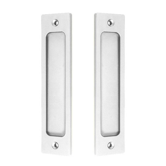 Double Flat Panel Cabinet Handle Zincs Alloys Construction Smooth Durability Hardware for Home Upgraded