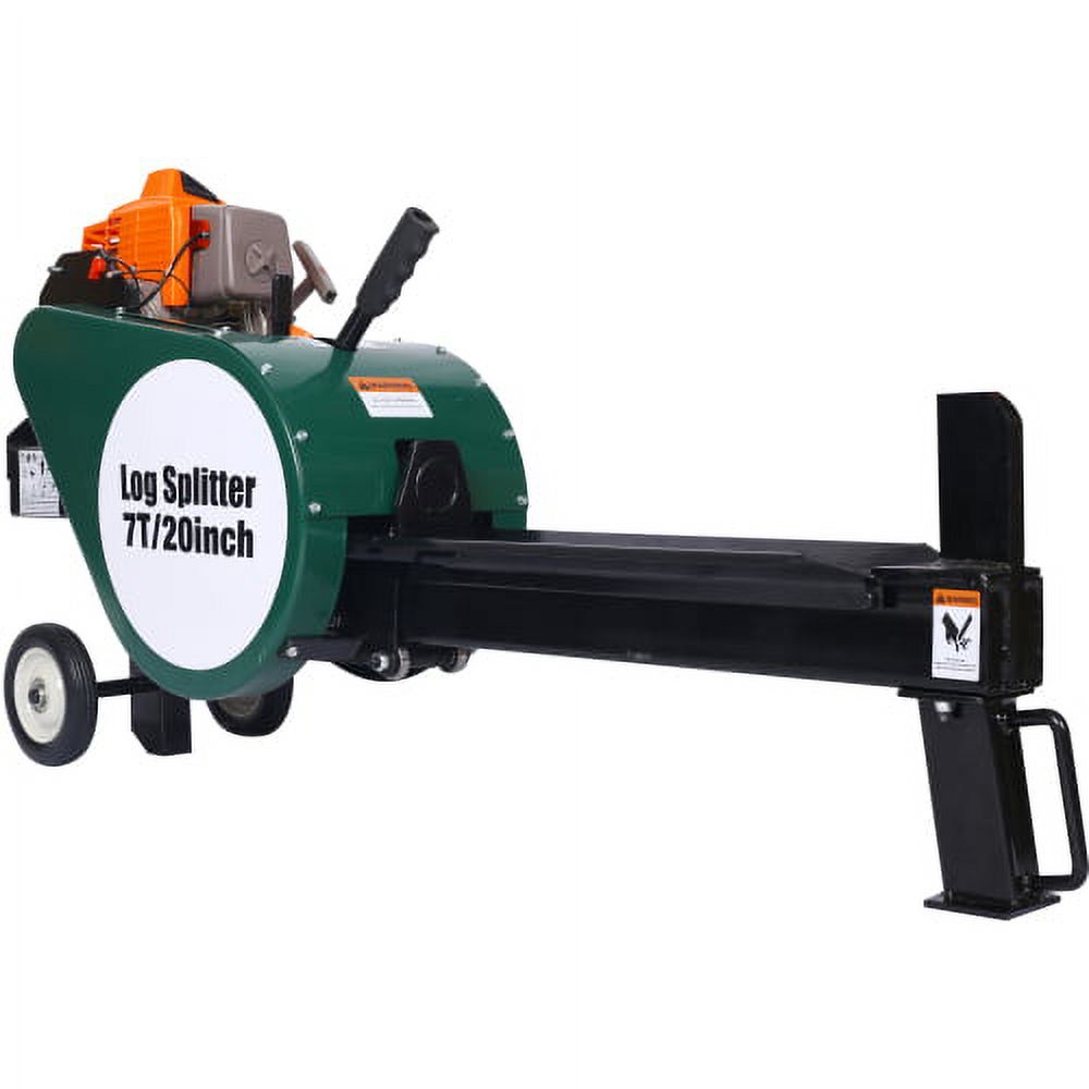Double Flywheel Electric Log Splitter 7Ton Compact Horizontal Gas Log