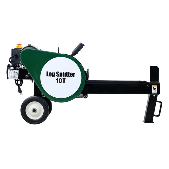 Double Flywheel Electric Log Splitter Log Splitter Electric Portable 10 Ton hotizontal 2HP 16A electric firewood splitting machine