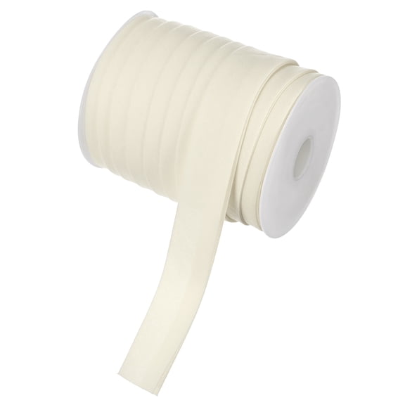 Double Fold Bias Tape , 1 Inch x 25 Yard Piping Trim Fabric Binding Tape for Sewing, Apply to Seaming, Hemming, Binding, Quilting, DIY Craft Accessories (Beige)
