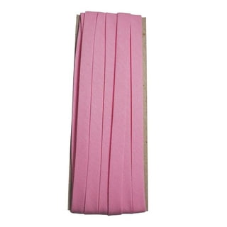 100 silk satin bias tape binding tape pink 4/5 unfold 16momme seam binding  ribbon craft —
