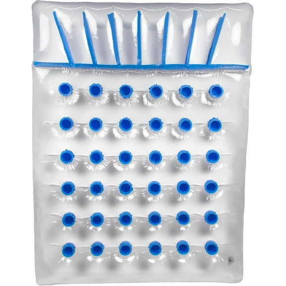 Double French Pocket Large Two Person Inflatable Swimming Pool Float for Adults