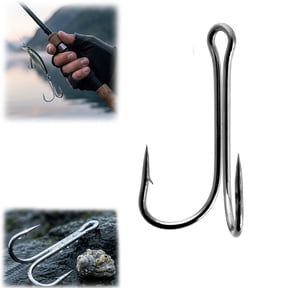 Double Frog Hooks, High Carbon Steel Fishing Hooks, Classic Dual Frog Hooks Boxed Set(20PCS)(2/0)