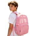 thumbnail image 1 of Double Front Pocket Mesh Backpack with Quick Release Buckles, Semi Transparent Breathable Large Capacity Book Bag, Wear Resistant Daypack for School Gym Beach Weekend Trip, 1 of 4