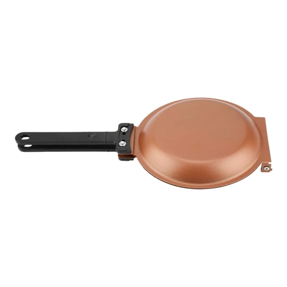 Double Frying Pan Non Stick Bakeware with Flip Design for Pancakes and Household Kitchen Use