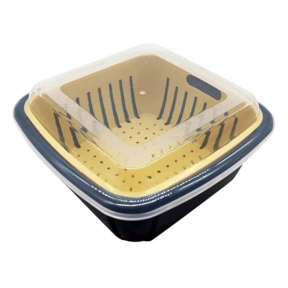 Double Function Kitchen Colander with Advanced Leachate Filter for Efficient Household Food Preparation