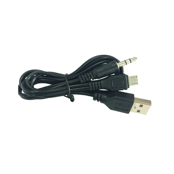 Double Function MicroUSB 5Pin to Auxes 3.5mm and USB Power Cable for Sound Devices