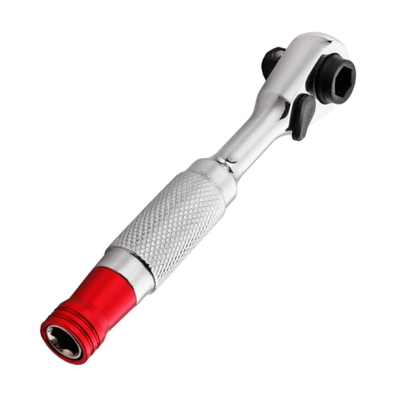 Double Function Ratcheting Wrench Tool 12 Tooth Mechanism 1/4" Drive Ratchets Handle For Accurate Torques Control