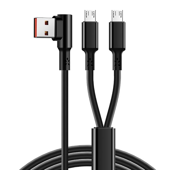 Double Function USB Cable 2 in 1 Charging Cable for Simultaneous Device Charging
