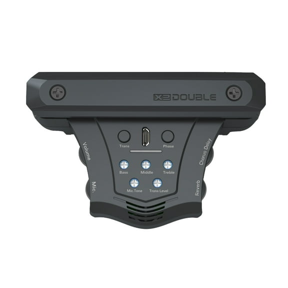 Double G0 Resonance Pickup for Electric Bass Guitar - Includes Preamplifier Coil Soundhole Pickup with Chorus, Delay, Reverb Effects System - Fits 96-104mm Sound-hole