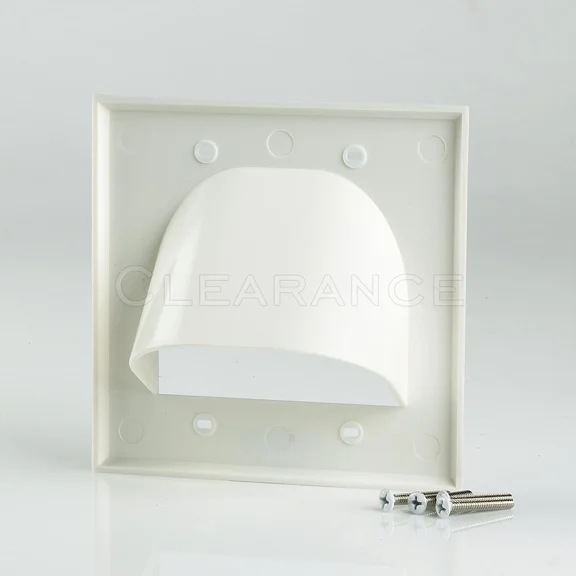 Double Gang Bulk Cable Wall Plate White Slot Inside Wall 1 Pcs Free Shipping