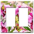 thumbnail image 1 of Double Gang Rocker OVERSIZE Wall Plate - Green Butterfly, 1 of 2
