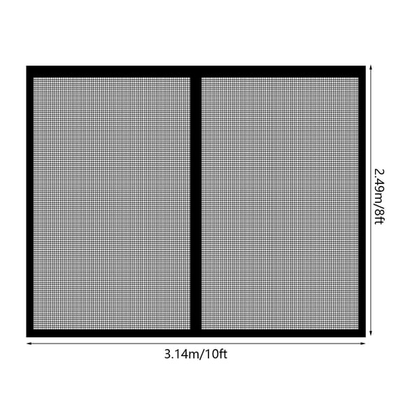 Double Garage Door Screen Magnet Bottom Insect Bug Mesh Handsfree Garage Net 10x8FT
