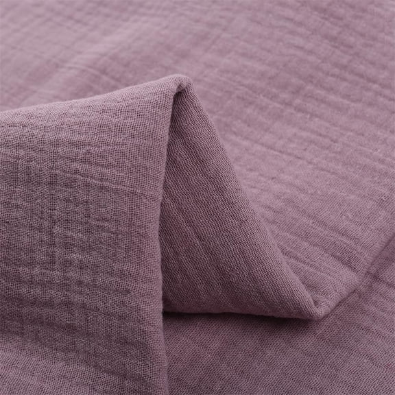 Double Gauze Cotton Fabric for Apparel, Swaddles, Crafts, Home, Photoshoots, DIY by The Yard (Grey Purple)