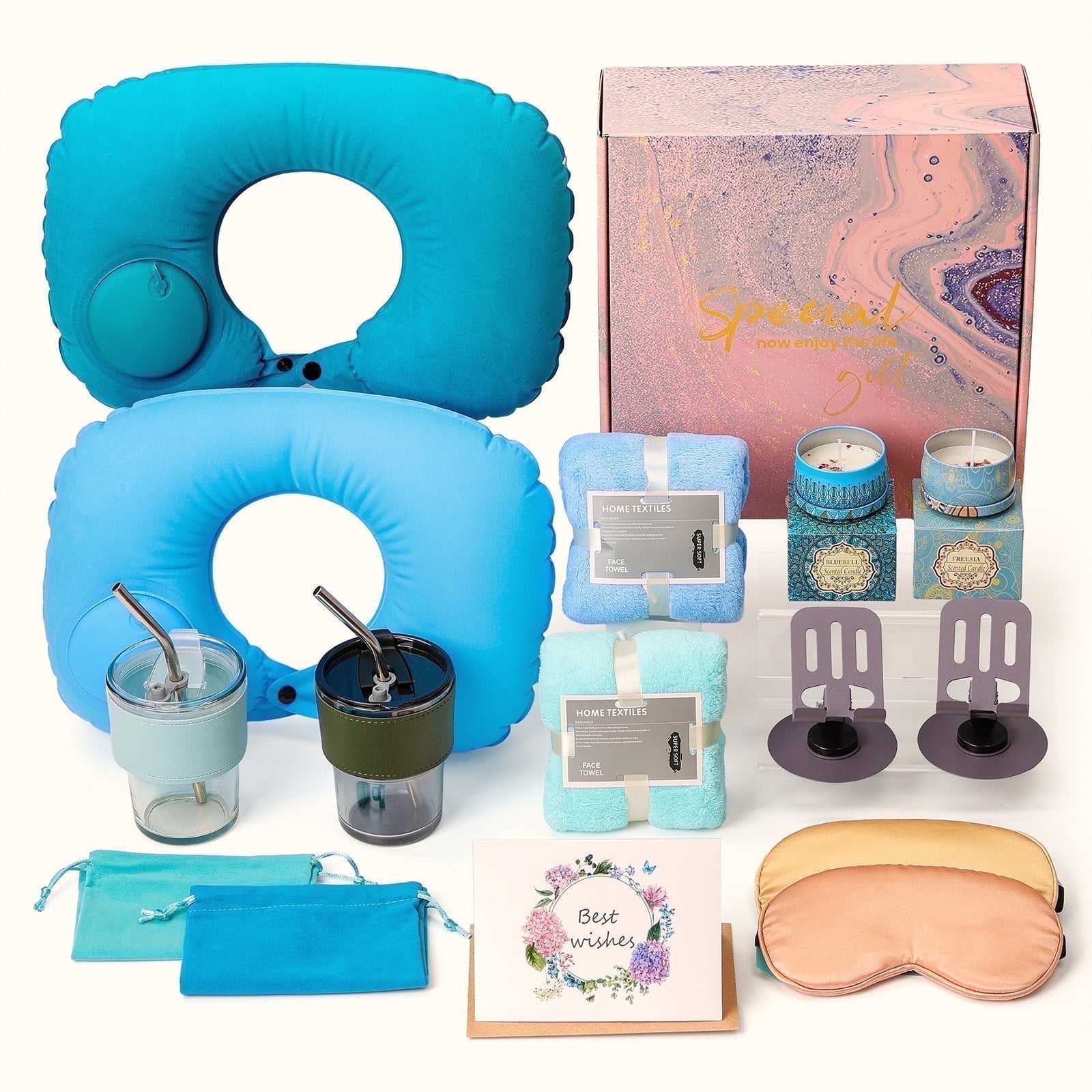 16 pcs Practical Gifts for Couples, Spouses or Parents Double Happiness,Couples Gift Baskets,Couples Gift Set, House Warming Gifts New Home, Thank You Gift, Wedding Gifts, Engagement Gifts